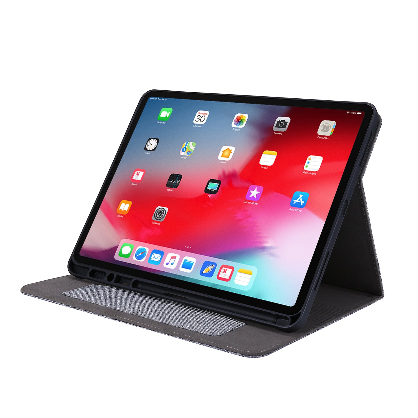 Cloth Texture Card Slots Stand Leather Cover for iPad Pro 12.9-inch (2020)/(2018)
