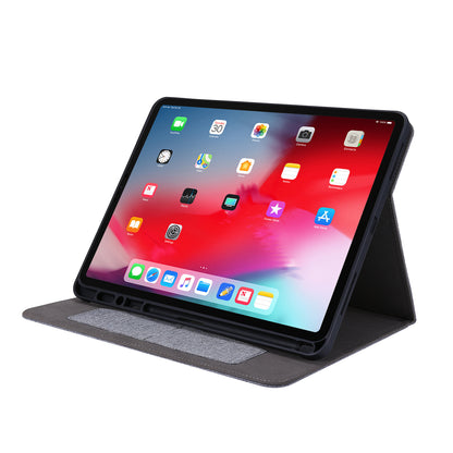 Cloth Texture Card Slots Stand Leather Cover for iPad Pro 12.9-inch (2020)/(2018)