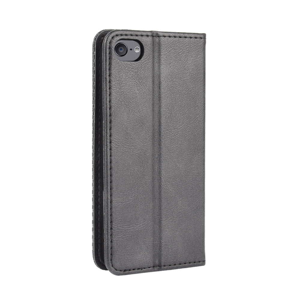 Auto-absorbed Retro PU Leather Wallet Phone Cover for iPod touch 5/touch 6/touch 7