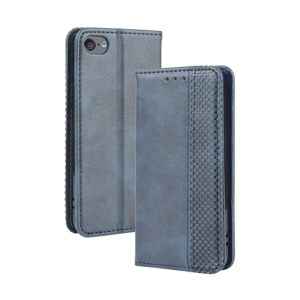 Auto-absorbed Retro PU Leather Wallet Phone Cover for iPod touch 5/touch 6/touch 7