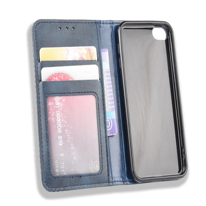Auto-absorbed Retro PU Leather Wallet Phone Cover for iPod touch 5/touch 6/touch 7