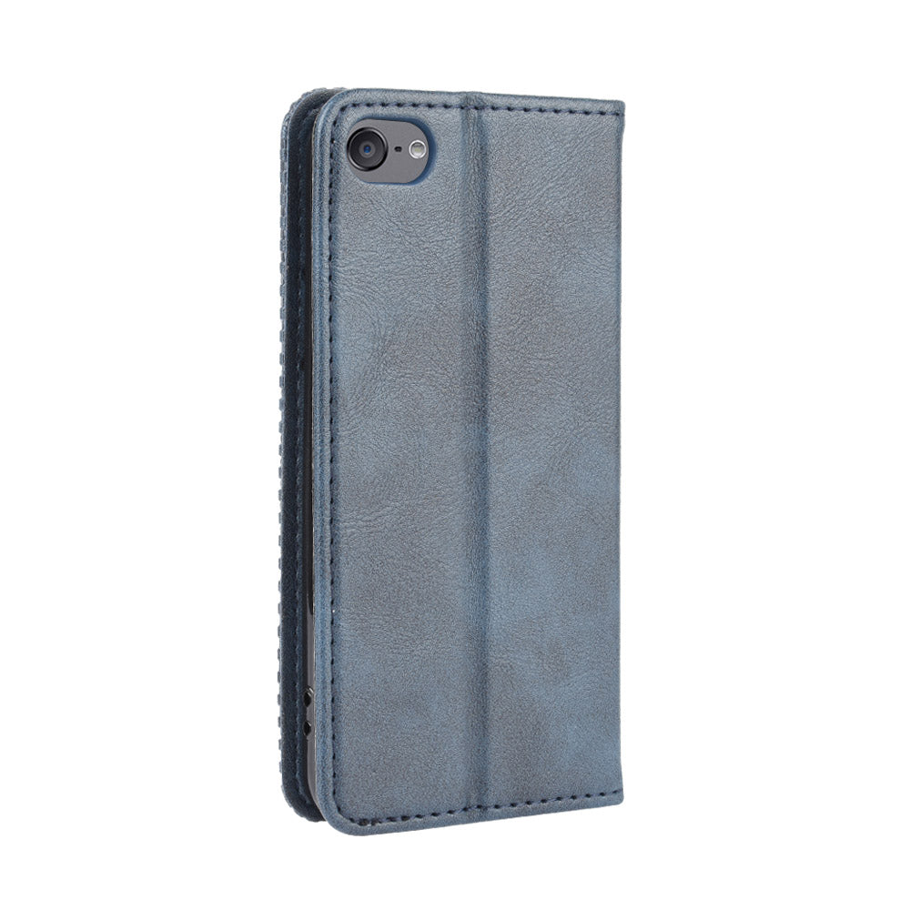 Auto-absorbed Retro PU Leather Wallet Phone Cover for iPod touch 5/touch 6/touch 7