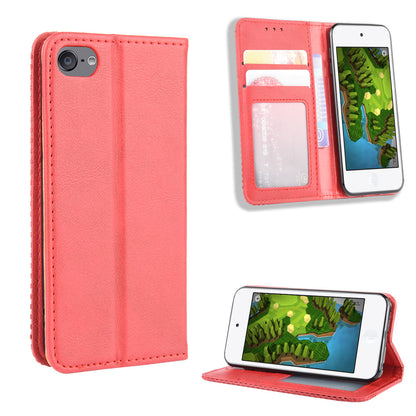 Auto-absorbed Retro PU Leather Wallet Phone Cover for iPod touch 5/touch 6/touch 7