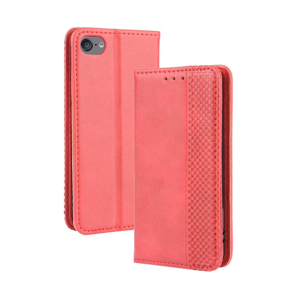 Auto-absorbed Retro PU Leather Wallet Phone Cover for iPod touch 5/touch 6/touch 7