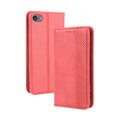 Auto-absorbed Retro PU Leather Wallet Phone Cover for iPod touch 5/touch 6/touch 7