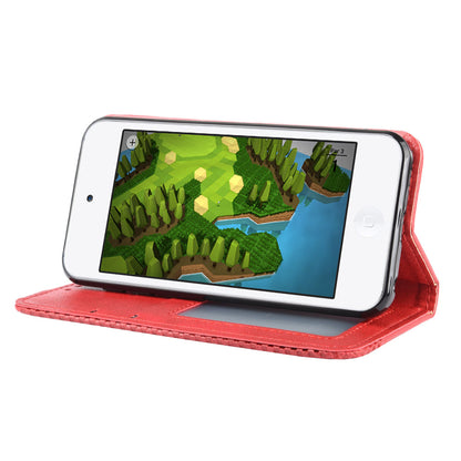 Auto-absorbed Retro PU Leather Wallet Phone Cover for iPod touch 5/touch 6/touch 7
