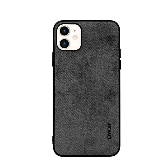 HAT-PRINCE PC-028 Business Series Cloth Texture TPU+PU Leather Phone Case for iPhone 11 6.1-inch