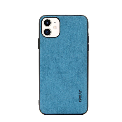 HAT-PRINCE PC-028 Business Series Cloth Texture TPU+PU Leather Phone Case for iPhone 11 6.1-inch