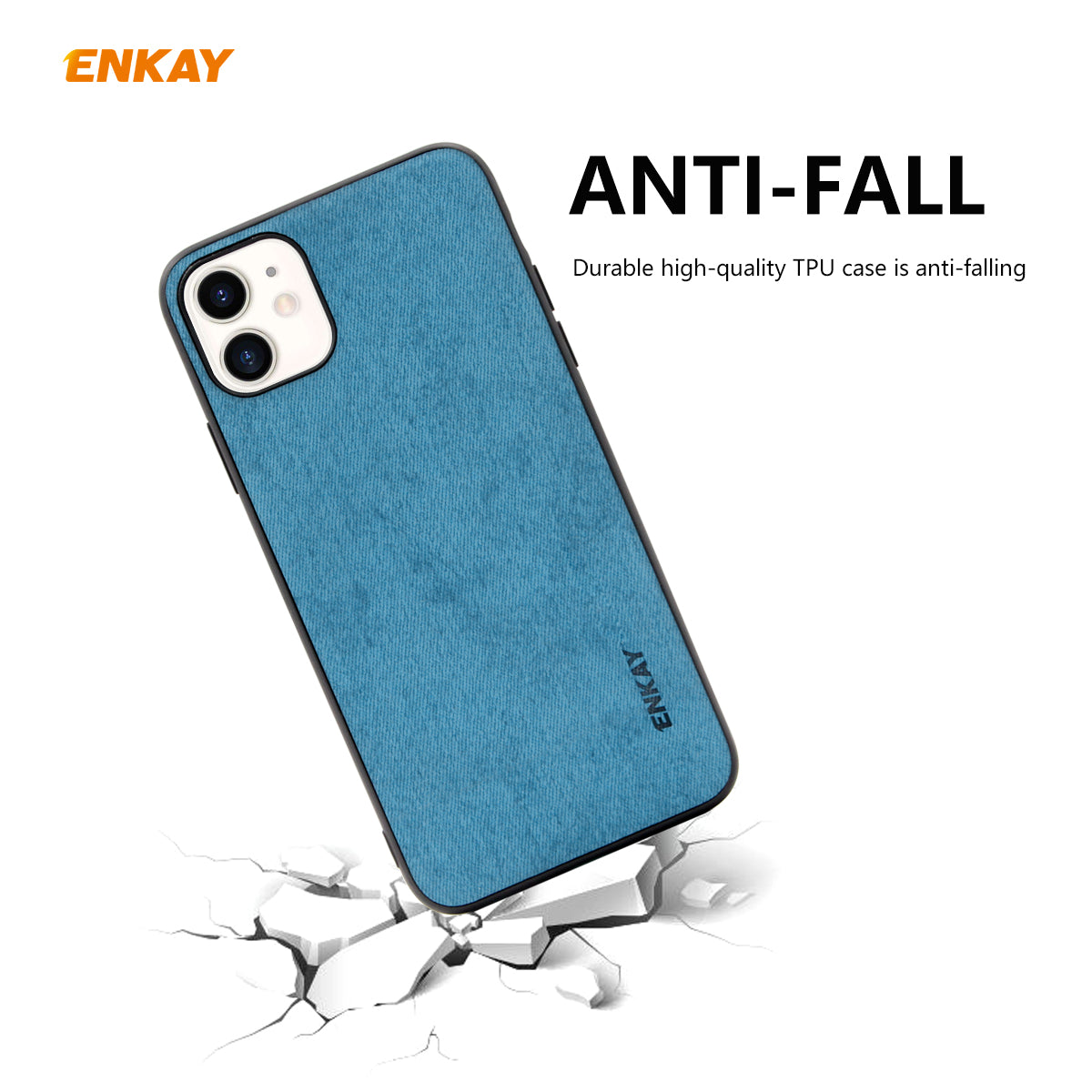HAT-PRINCE PC-028 Business Series Cloth Texture TPU+PU Leather Phone Case for iPhone 11 6.1-inch