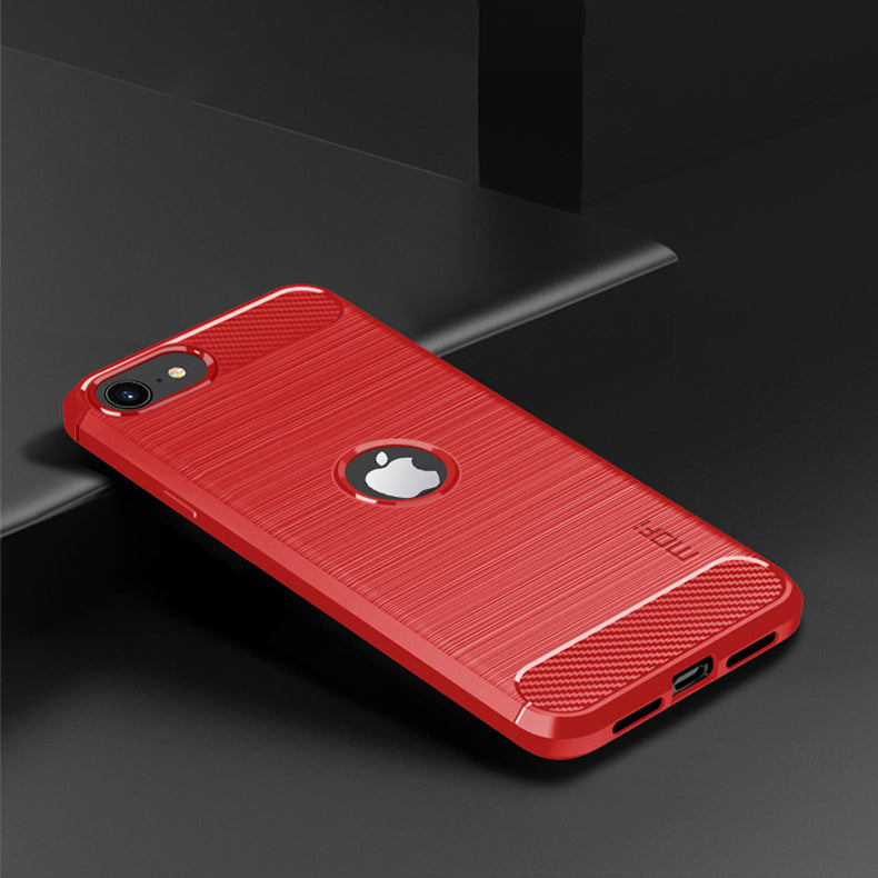 MOFI Carbon Fiber Texture Brushed TPU Case for iPhone SE (2020)/SE (2022)/8/7