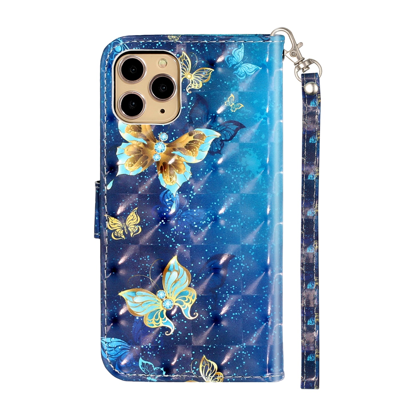 Light Spot Decor Patterned Embossed Leather Wallet Case for Apple iPhone 11 Pro Max 6.5 inch