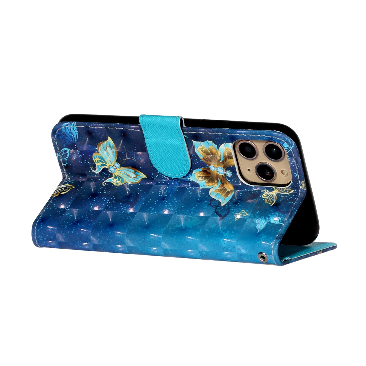 Light Spot Decor Patterned Embossed Leather Wallet Case for Apple iPhone 11 Pro Max 6.5 inch