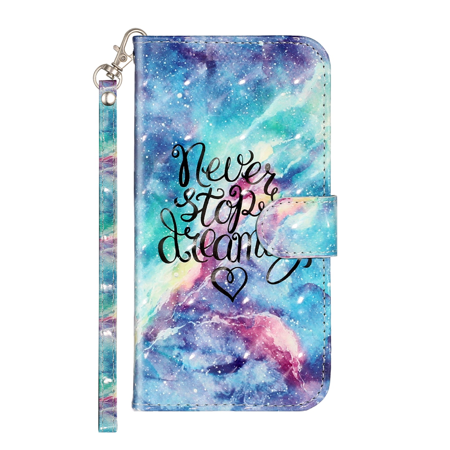 Light Spot Decor Patterned Embossed Leather Wallet Case for Apple iPhone 11 Pro Max 6.5 inch