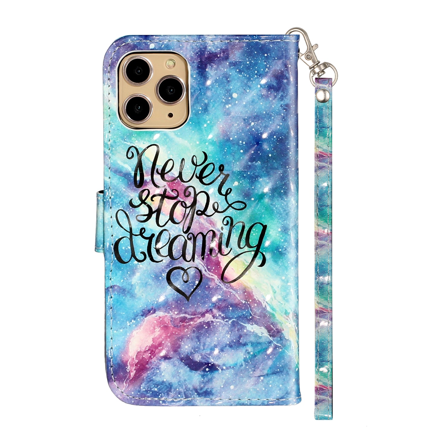 Light Spot Decor Patterned Embossed Leather Wallet Case for Apple iPhone 11 Pro Max 6.5 inch