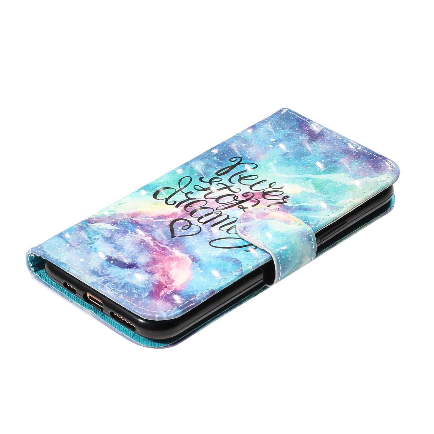 Light Spot Decor Patterned Embossed Leather Wallet Case for Apple iPhone 11 Pro Max 6.5 inch