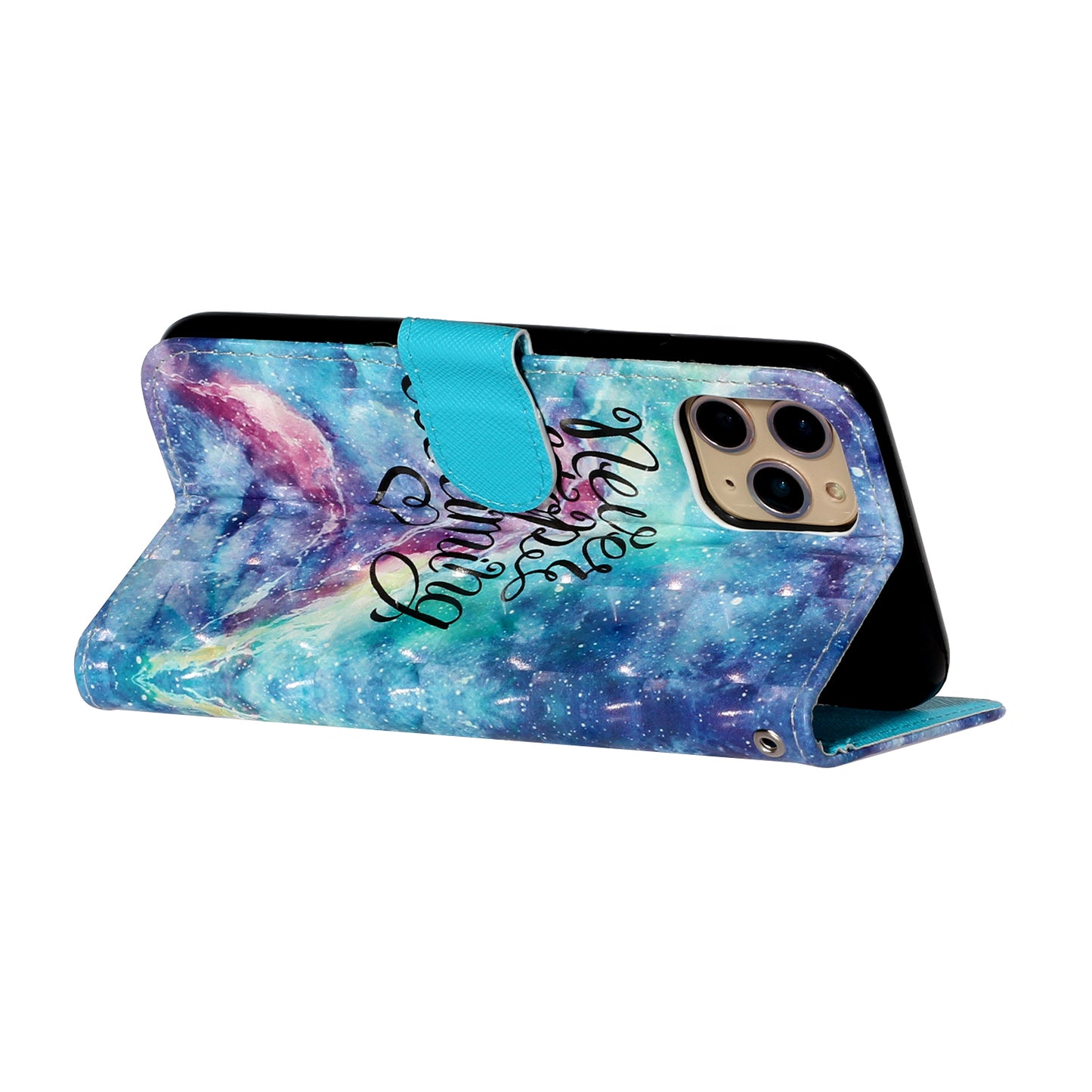 Light Spot Decor Patterned Embossed Leather Wallet Case for Apple iPhone 11 Pro Max 6.5 inch