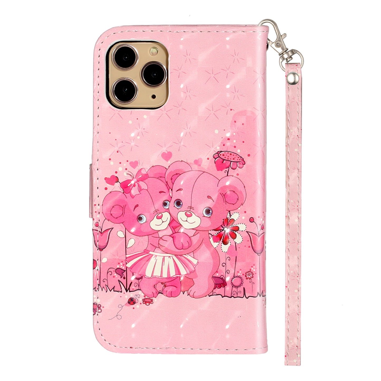 Light Spot Decor Patterned Embossed Leather Wallet Case for Apple iPhone 11 Pro Max 6.5 inch