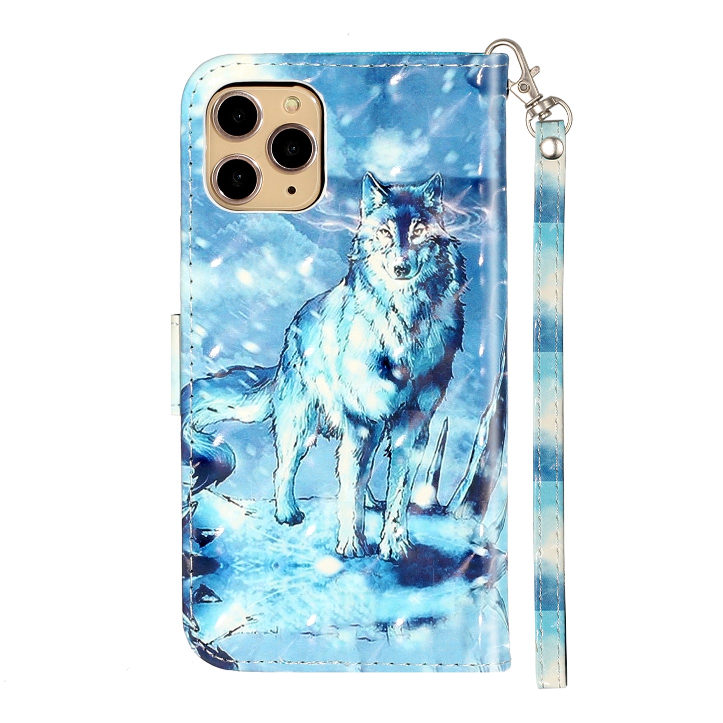 Light Spot Decor Patterned Embossed Leather Wallet Case for Apple iPhone 11 Pro Max 6.5 inch