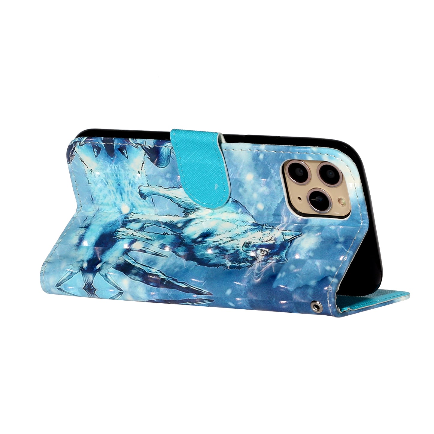 Light Spot Decor Patterned Embossed Leather Wallet Case for Apple iPhone 11 Pro Max 6.5 inch