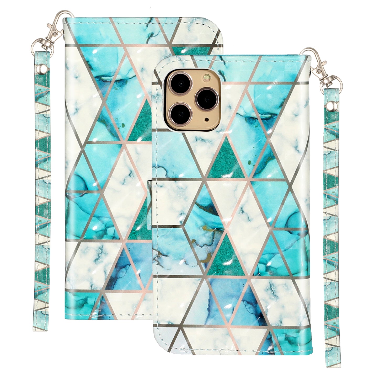 Light Spot Decor Patterned Embossed Leather Wallet Case for Apple iPhone 11 Pro Max 6.5 inch