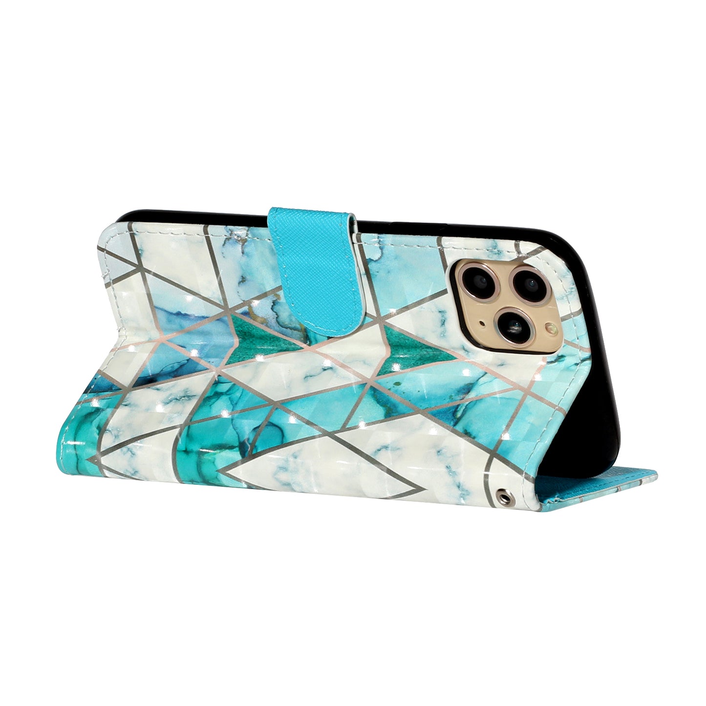Light Spot Decor Patterned Embossed Leather Wallet Case for Apple iPhone 11 Pro Max 6.5 inch