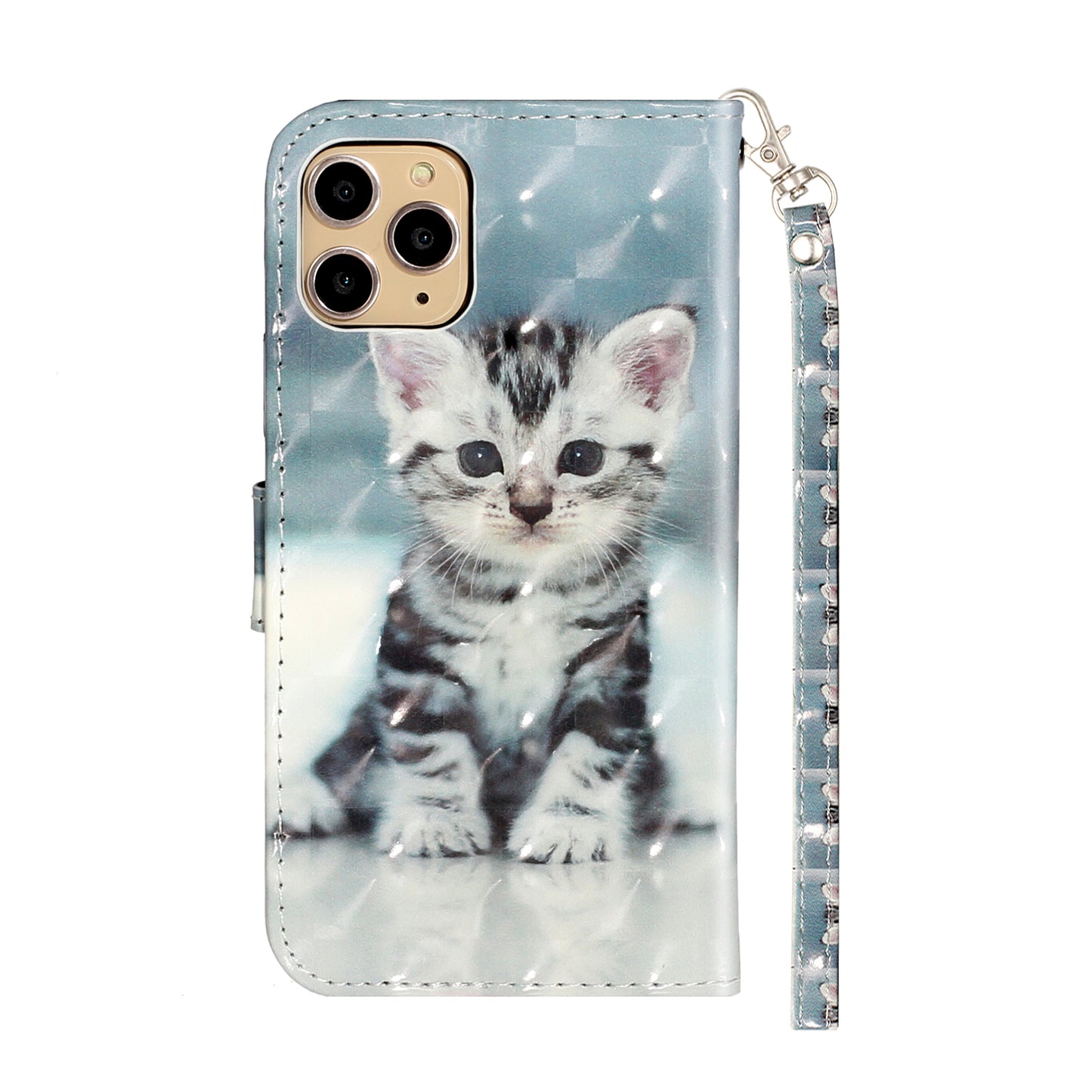 Light Spot Decor Patterned Embossed Leather Wallet Case for Apple iPhone 11 Pro Max 6.5 inch