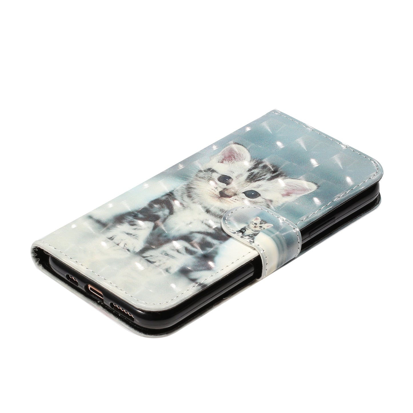 Light Spot Decor Patterned Embossed Leather Wallet Case for Apple iPhone 11 Pro Max 6.5 inch
