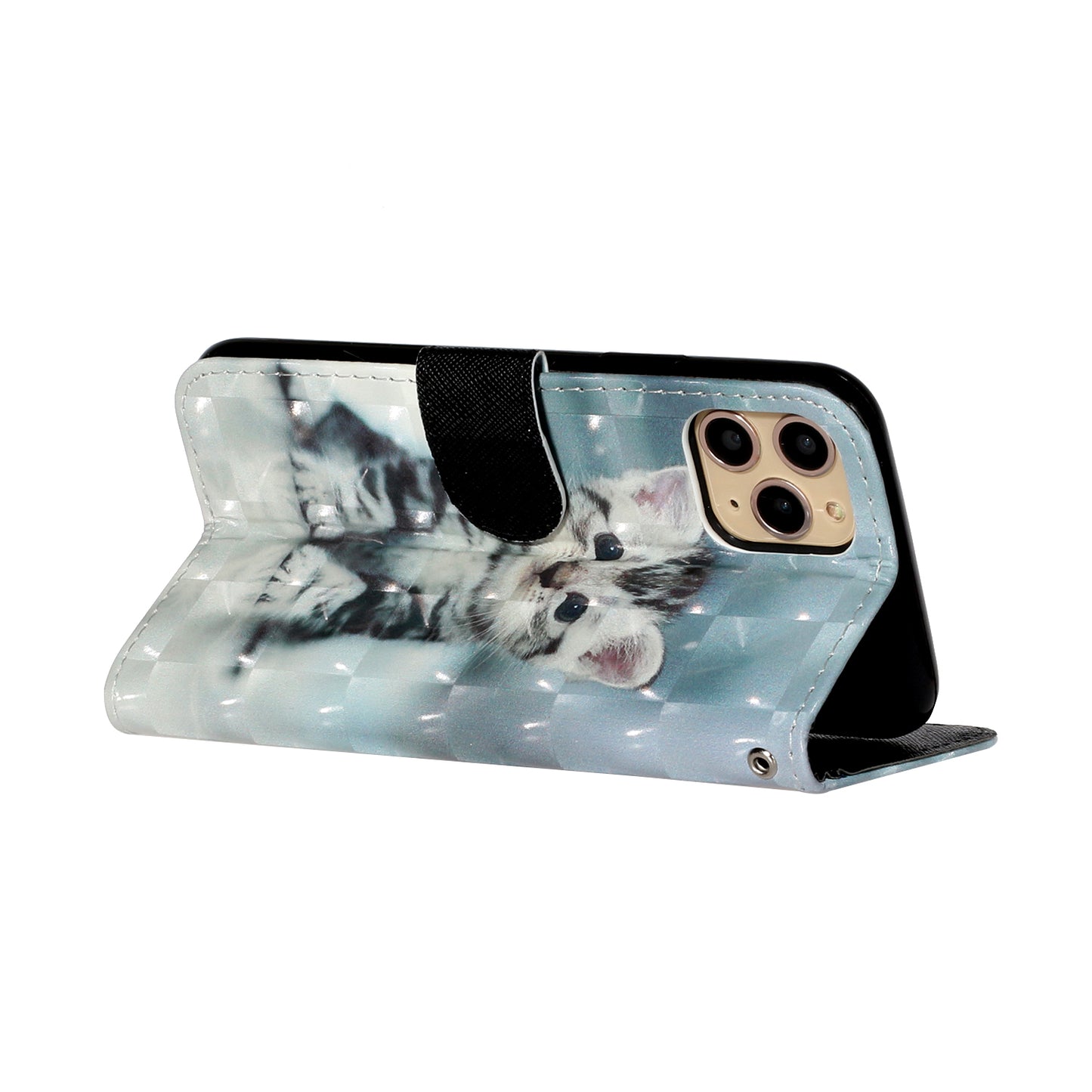 Light Spot Decor Patterned Embossed Leather Wallet Case for Apple iPhone 11 Pro Max 6.5 inch