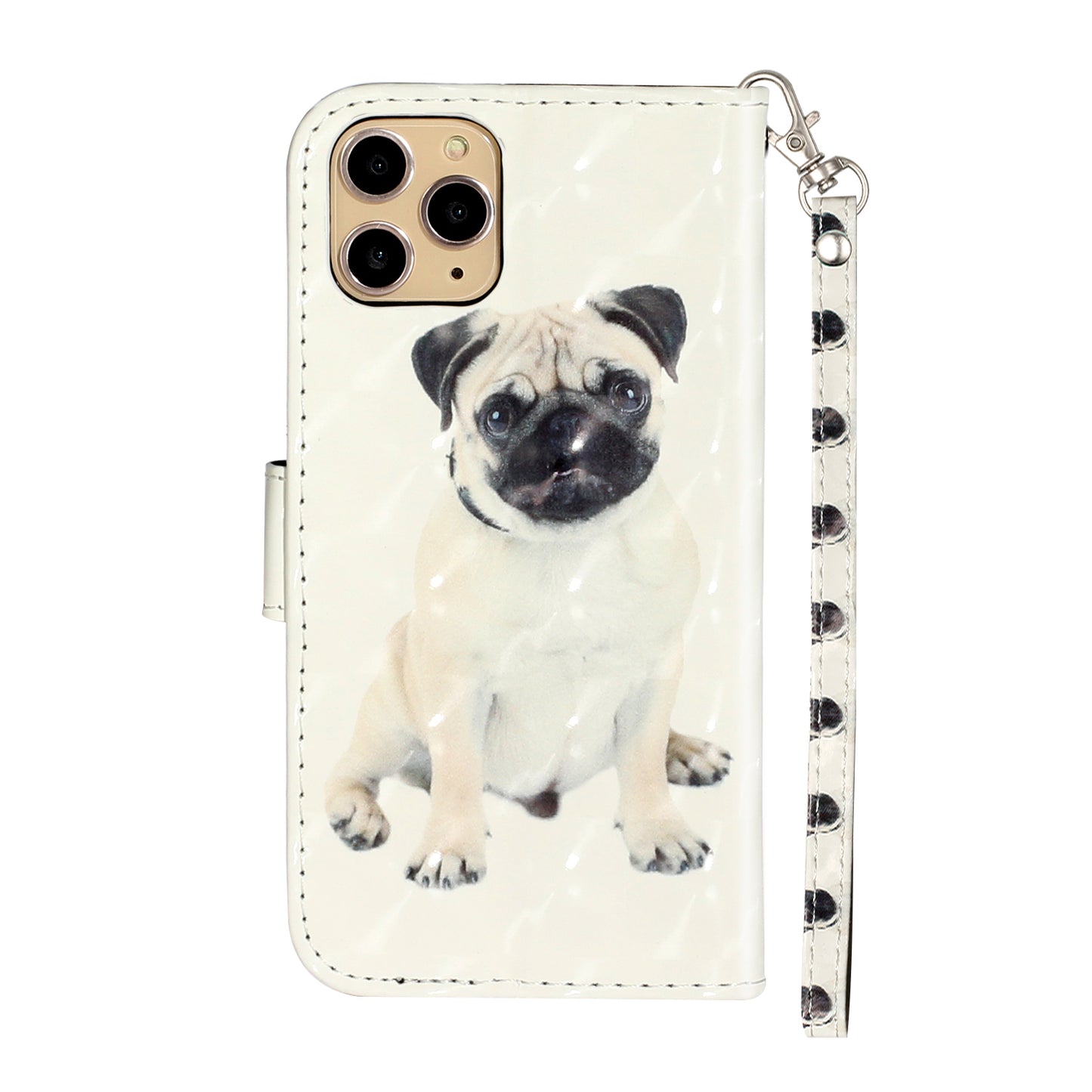 Light Spot Decor Patterned Embossed Leather Wallet Case for Apple iPhone 11 Pro Max 6.5 inch