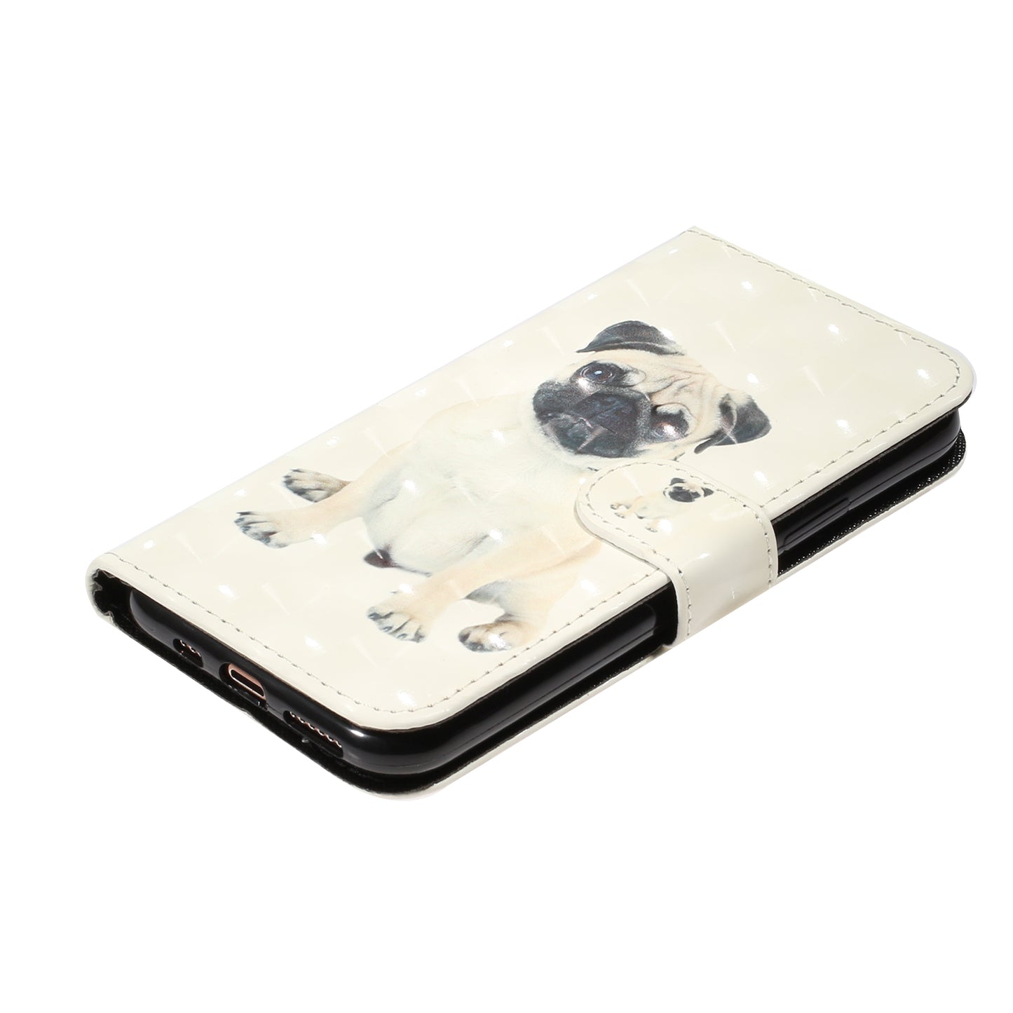 Light Spot Decor Patterned Embossed Leather Wallet Case for Apple iPhone 11 Pro Max 6.5 inch