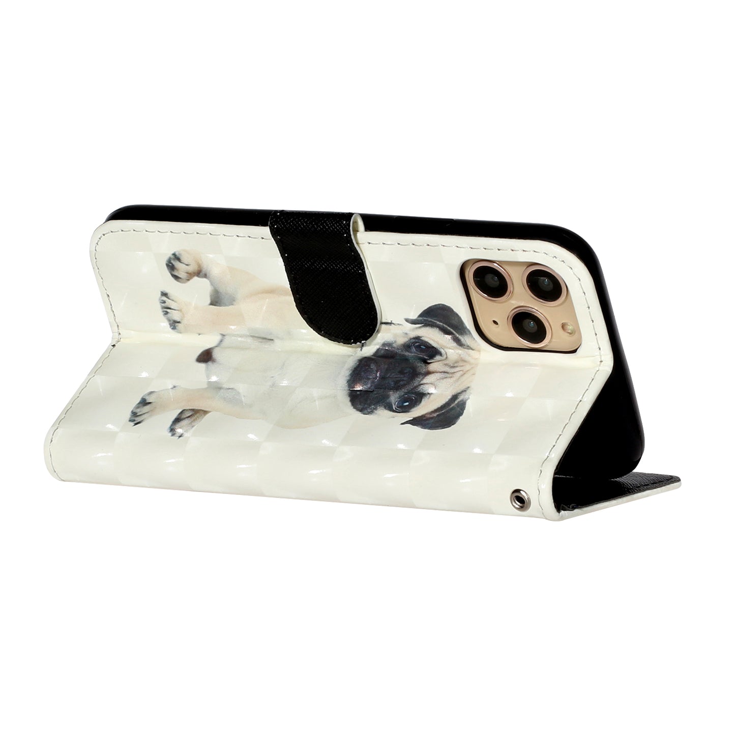 Light Spot Decor Patterned Embossed Leather Wallet Case for Apple iPhone 11 Pro Max 6.5 inch