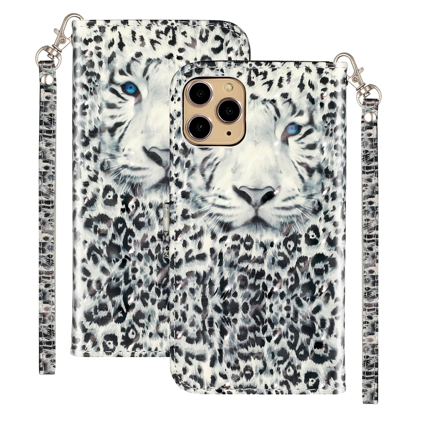 Light Spot Decor Patterned Embossed Leather Wallet Case for Apple iPhone 11 Pro Max 6.5 inch
