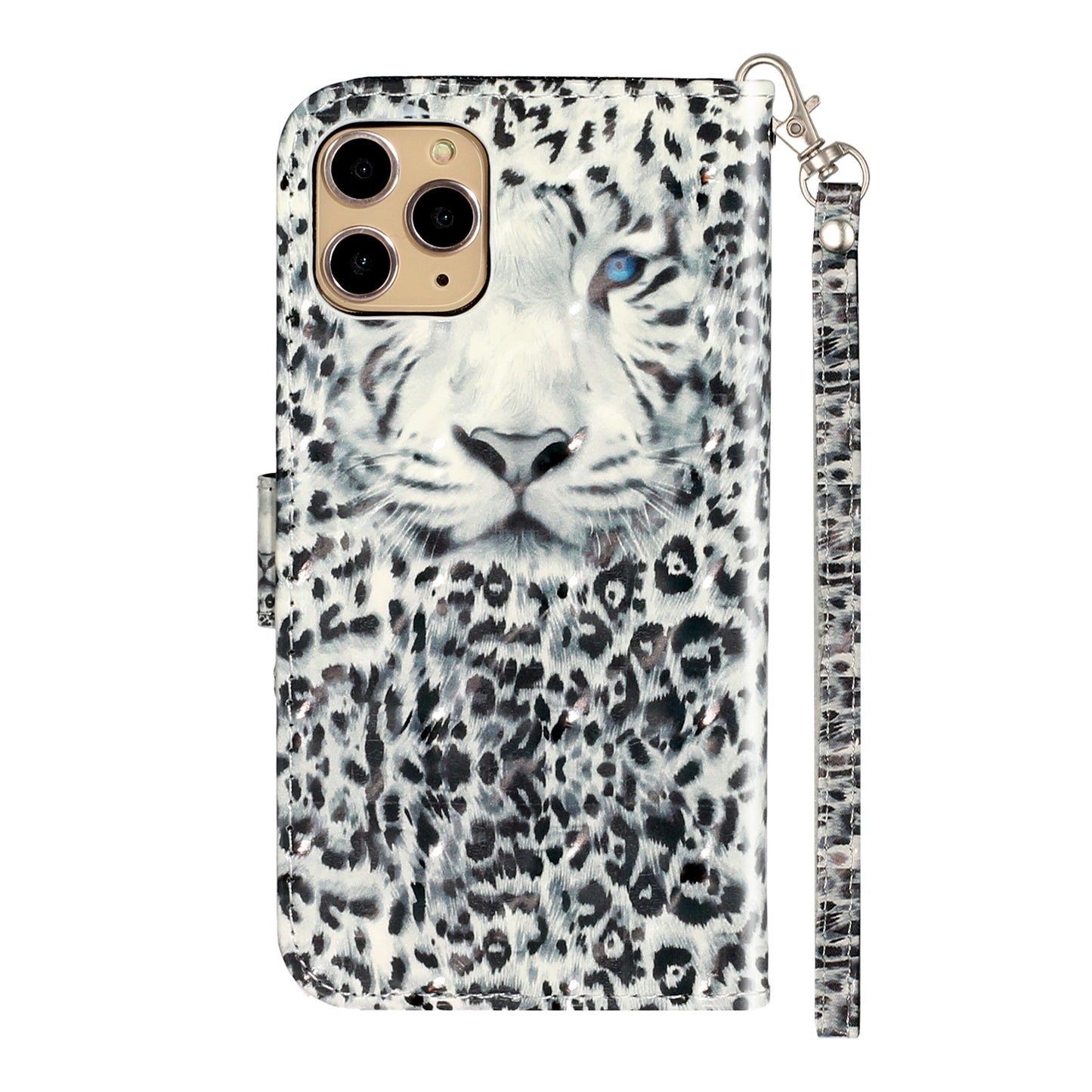 Light Spot Decor Patterned Embossed Leather Wallet Case for Apple iPhone 11 Pro Max 6.5 inch