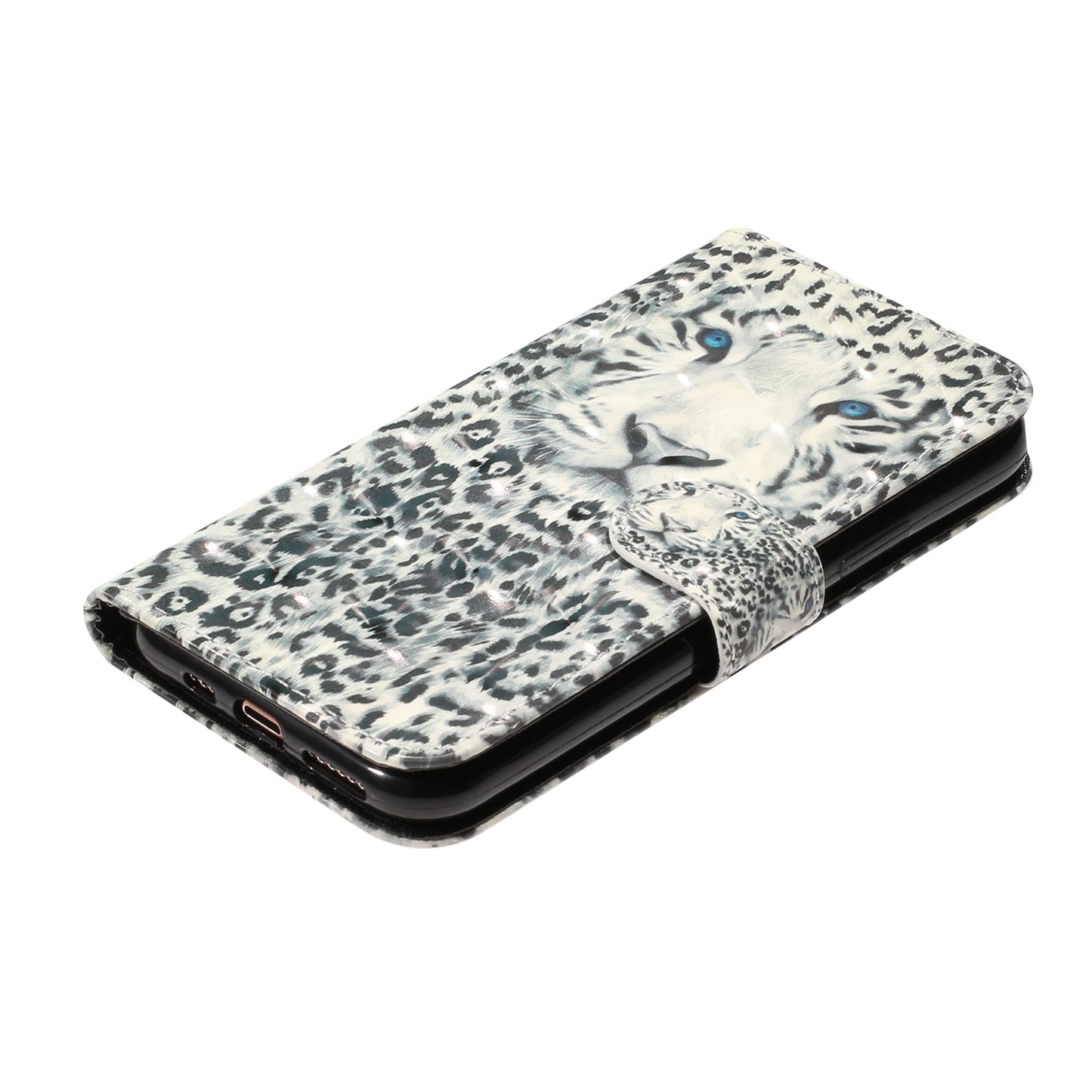 Light Spot Decor Patterned Embossed Leather Wallet Case for Apple iPhone 11 Pro Max 6.5 inch