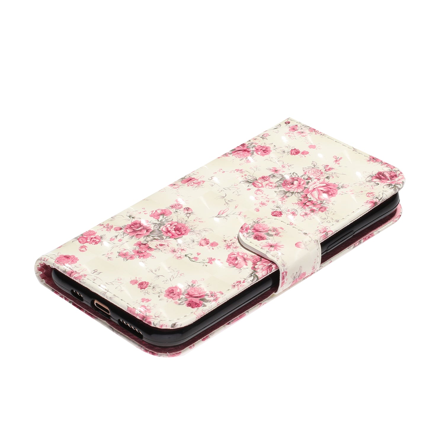 Light Spot Decor Patterned Embossed Leather Wallet Case for Apple iPhone 11 Pro Max 6.5 inch