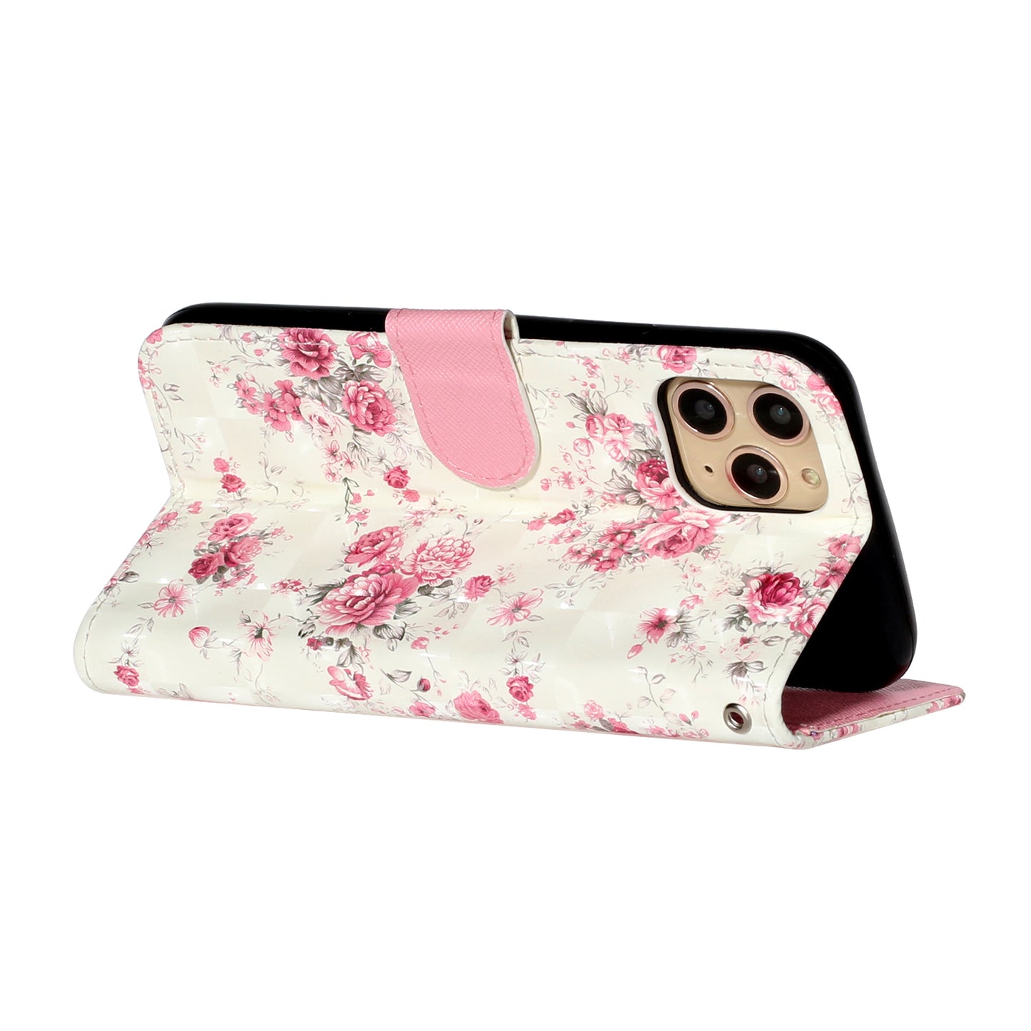 Light Spot Decor Patterned Embossed Leather Wallet Case for Apple iPhone 11 Pro Max 6.5 inch