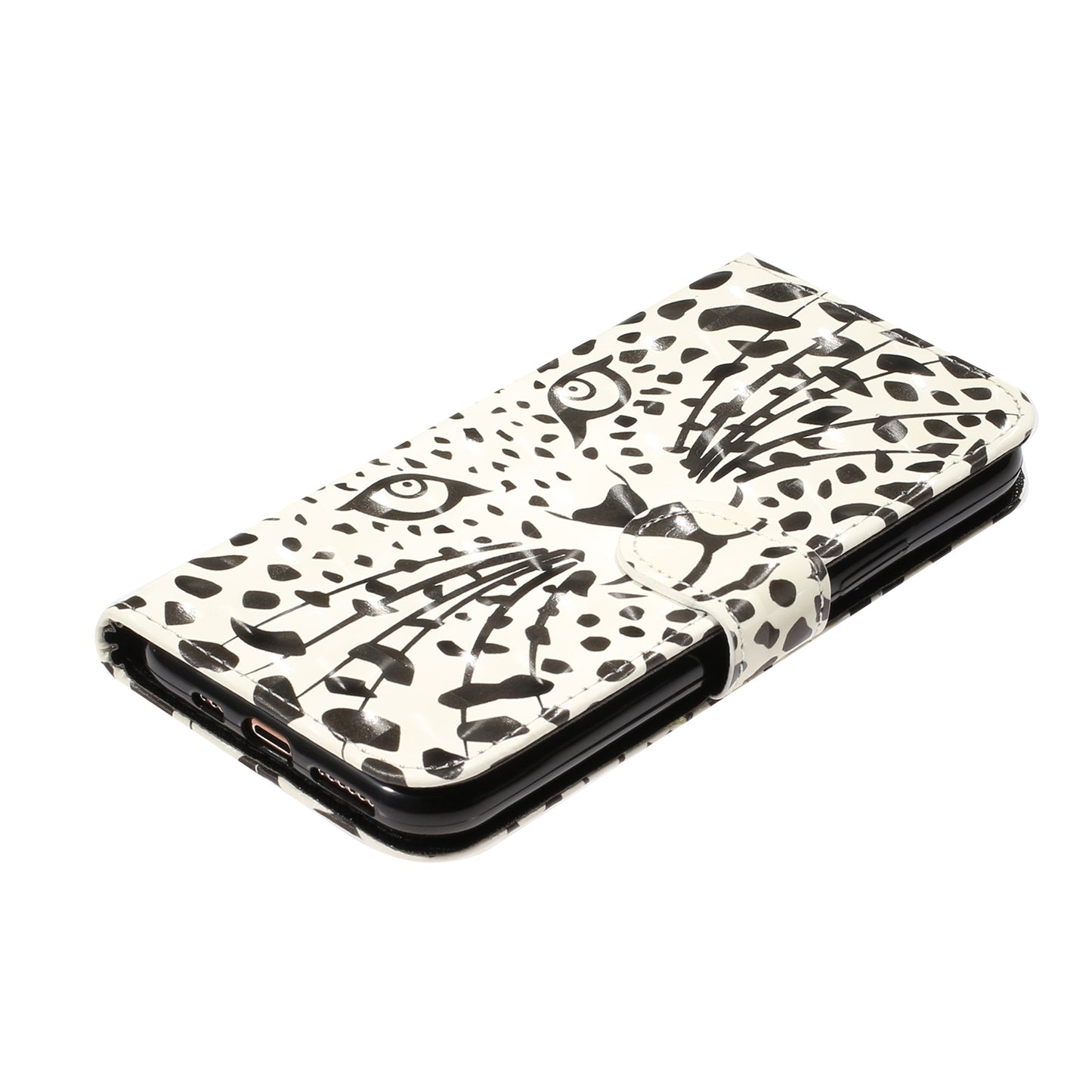 Light Spot Decor Patterned Embossed Leather Wallet Case for Apple iPhone 11 Pro Max 6.5 inch