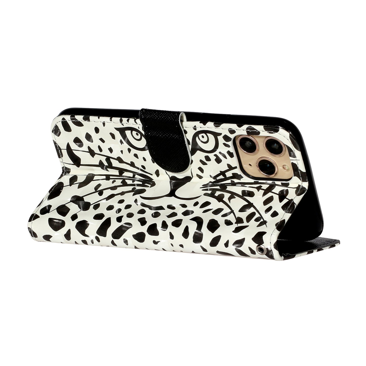 Light Spot Decor Patterned Embossed Leather Wallet Case for Apple iPhone 11 Pro Max 6.5 inch