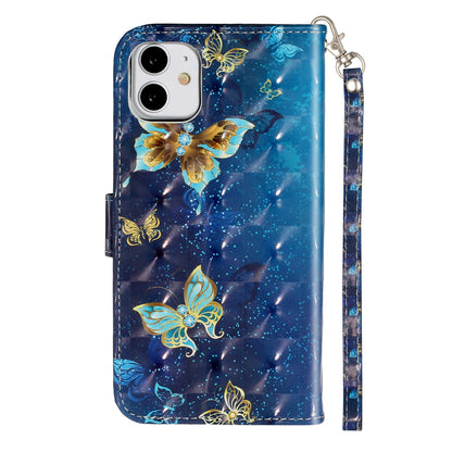 Light Spot Decor Embossed Pattern Leather Wallet Phone Case Shell for Apple iPhone 11 6.1 inch