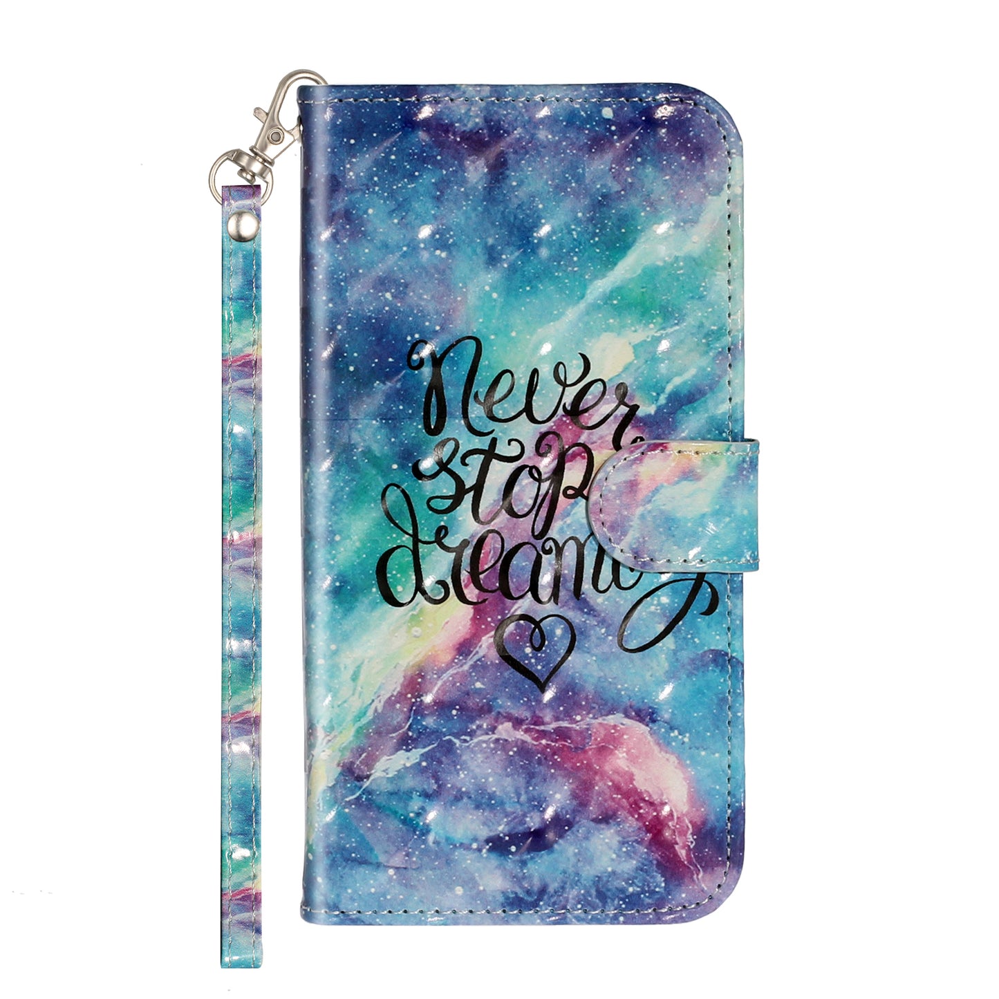 Light Spot Decor Embossed Pattern Leather Wallet Phone Case Shell for Apple iPhone 11 6.1 inch