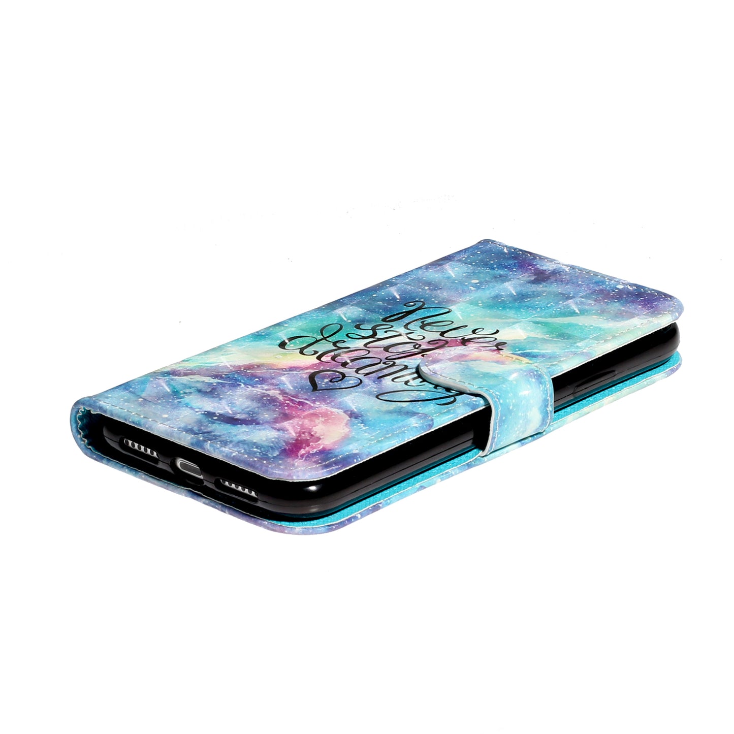 Light Spot Decor Embossed Pattern Leather Wallet Phone Case Shell for Apple iPhone 11 6.1 inch