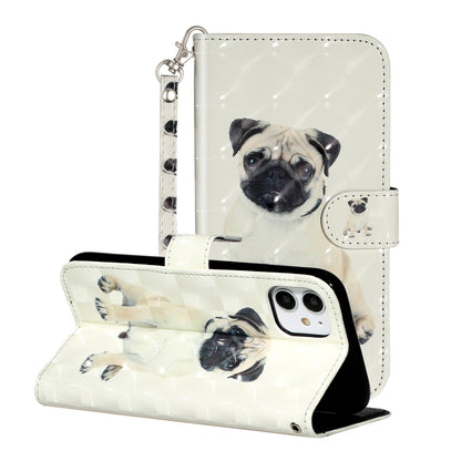 Light Spot Decor Embossed Pattern Leather Wallet Phone Case Shell for Apple iPhone 11 6.1 inch