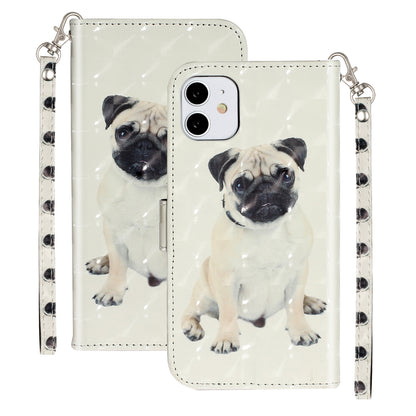 Light Spot Decor Embossed Pattern Leather Wallet Phone Case Shell for Apple iPhone 11 6.1 inch