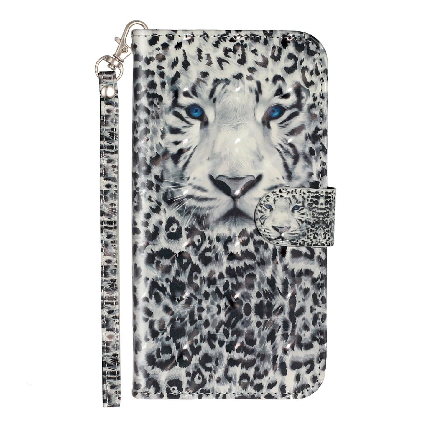Light Spot Decor Embossed Pattern Leather Wallet Phone Case Shell for Apple iPhone 11 6.1 inch