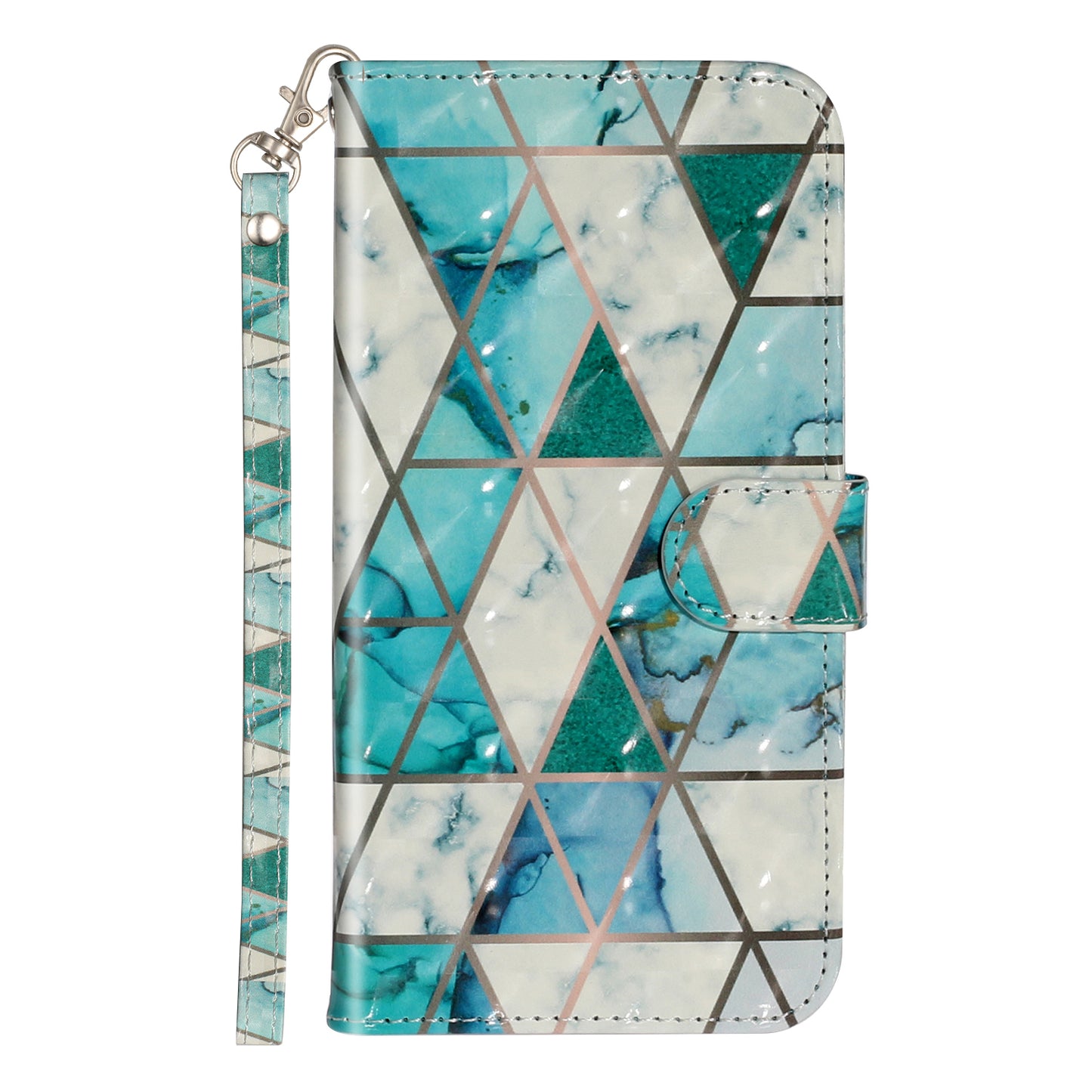 Light Spot Decor Embossed Pattern Leather Wallet Phone Case Shell for Apple iPhone 11 6.1 inch