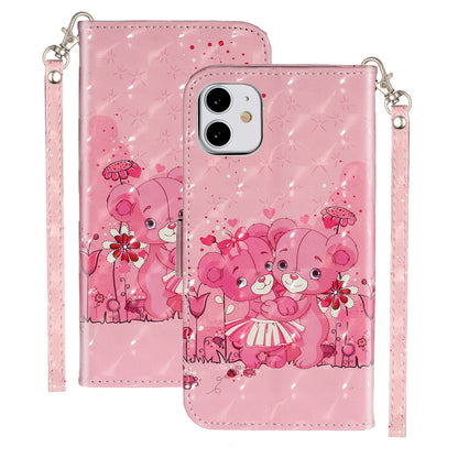 Light Spot Decor Embossed Pattern Leather Wallet Phone Case Shell for Apple iPhone 11 6.1 inch