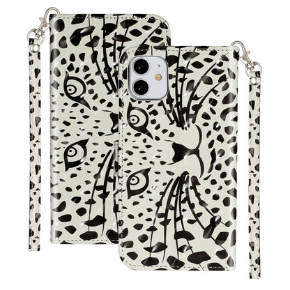 Light Spot Decor Embossed Pattern Leather Wallet Phone Case Shell for Apple iPhone 11 6.1 inch