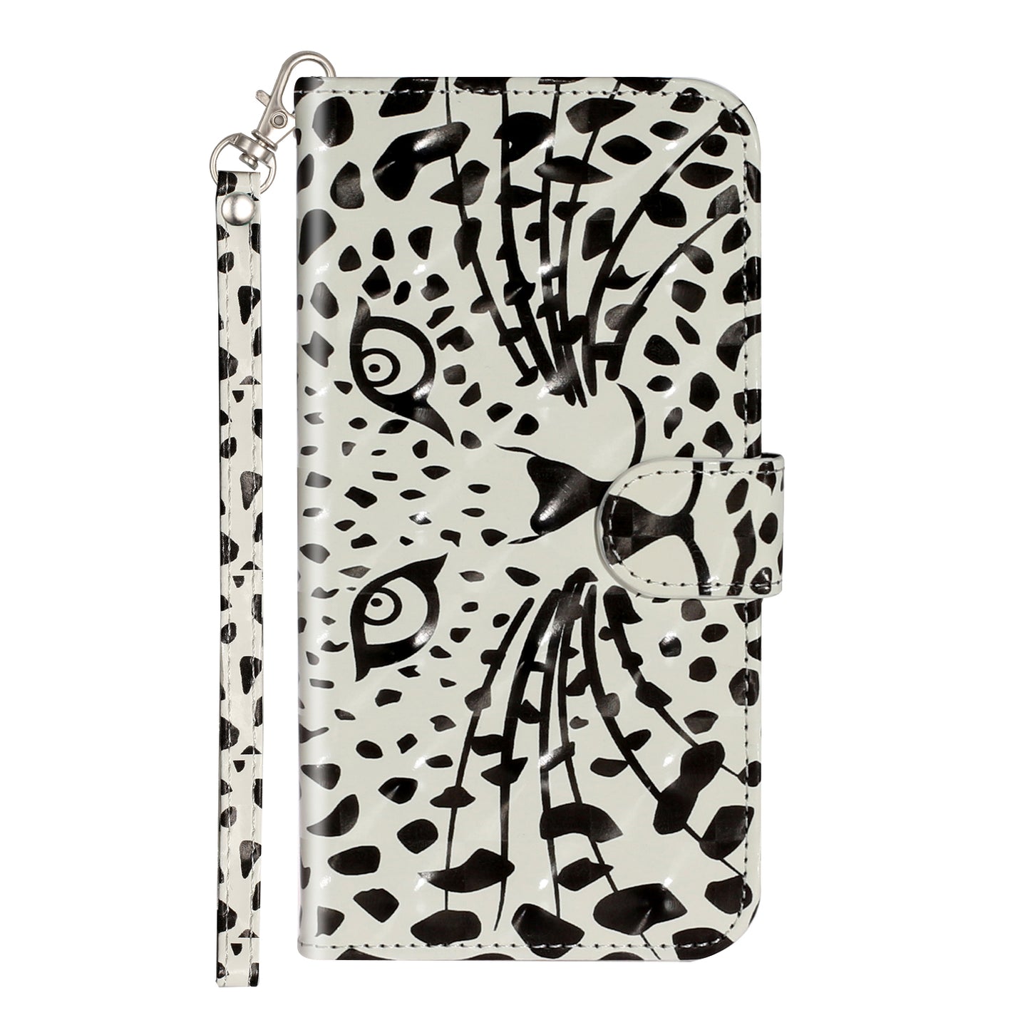 Light Spot Decor Embossed Pattern Leather Wallet Phone Case Shell for Apple iPhone 11 6.1 inch