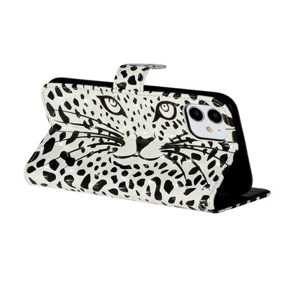 Light Spot Decor Embossed Pattern Leather Wallet Phone Case Shell for Apple iPhone 11 6.1 inch