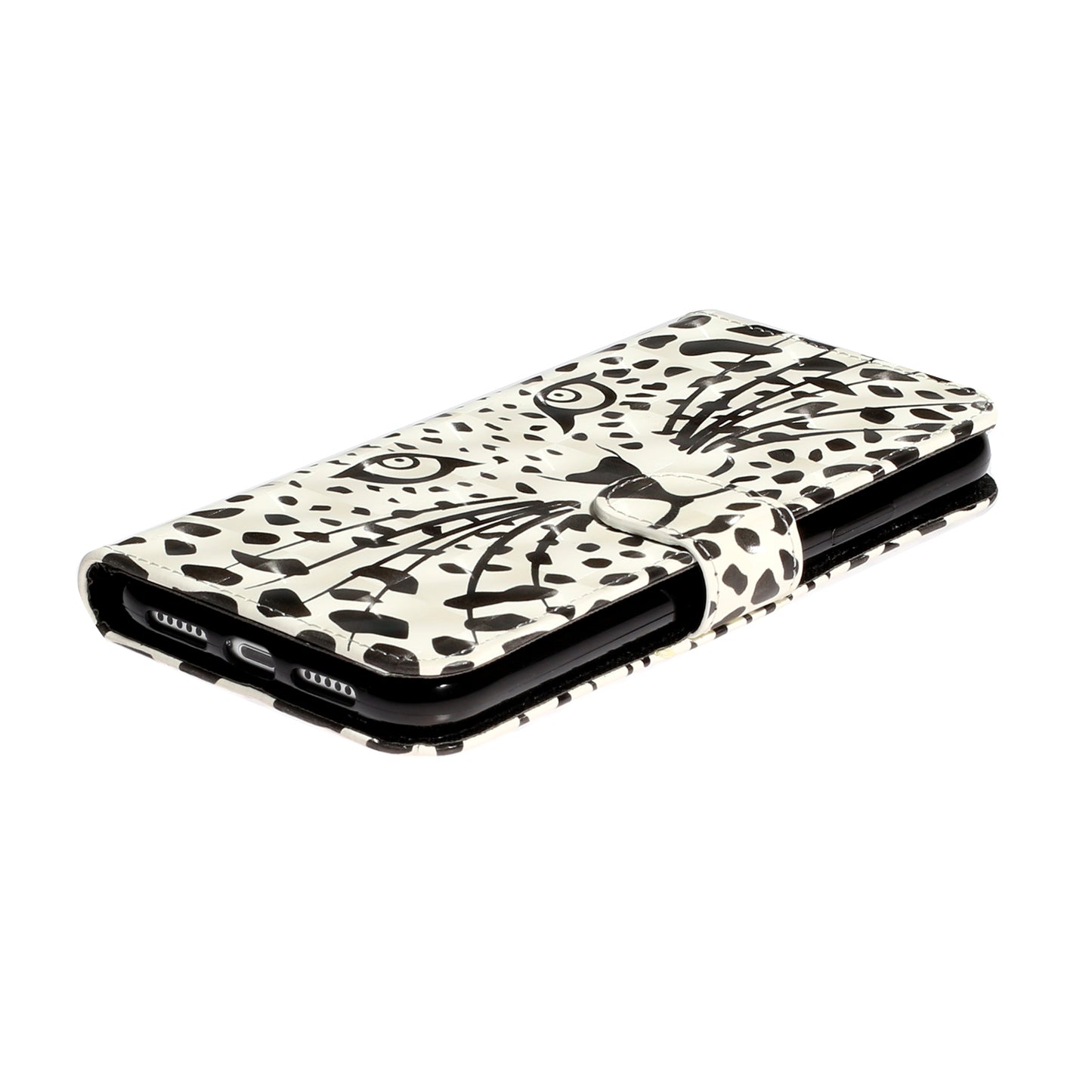 Light Spot Decor Embossed Pattern Leather Wallet Phone Case Shell for Apple iPhone 11 6.1 inch